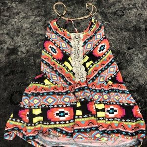 Colorful rainbow design Tank top